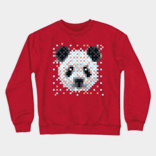Retro 8bit Pixel Art Panda Bear Crewneck Sweatshirt